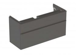 GEBERIT - Smyle Square Umyvadlová skříňka, 118x47x62 cm, 2 zásuvky, lávová (500.355.JK.1)