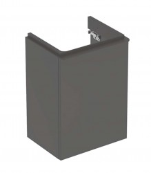 GEBERIT - Smyle Square Umyvadlová skříňka, 44x36x62 cm, 1 dvířka, panty vpravo, lávová (500.350.JK.1)