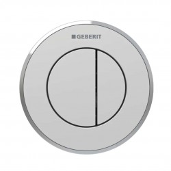GEBERIT - Splachovací systémy Oddálené ovládání splachování typ 10, 2-činné, pro nádržku pod omítku 8 cm, easy to clean, matný chrom (116.056.JQ.1)