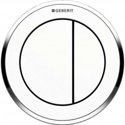 GEBERIT - Splachovací systémy Oddálené ovládání typ 10, pneumatické, pro 2 množství splachování, alpská bílá/lesklý chrom (116.057.KJ.1)