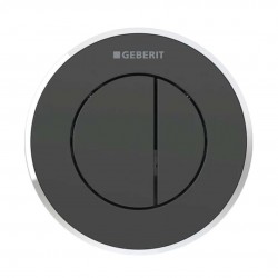 GEBERIT - Splachovací systémy Oddálené ovládání typ 10, pneumatické, pro 2 množství splachování, černá/lesklý chrom (116.055.KM.1)