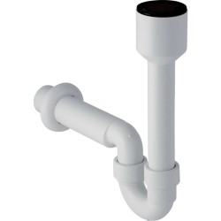 GEBERIT - Trubková zápachová uzávěrka pro výlevku, vývod vodorovný, d 50 mm, alpská bílá (152.701.11.1)