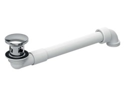 GEBERIT - Úsporný sifon pro umyvadla s přepadem, ClickClack, chrom (152.071.21.1)