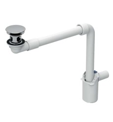 GEBERIT - Úsporný umyvadlový sifon s výpustí pro umyvadla bez přepadu, chrom (152.091.21.1)