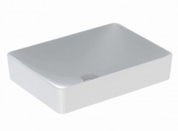 GEBERIT - VariForm Umyvadlo na desku 55x40 cm, bez přepadu, bez otvoru pro baterii, bílá (500.779.01.2)