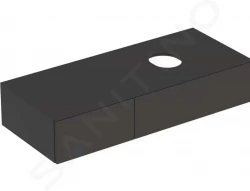 GEBERIT - VariForm Umyvadlová skříňka, 1350x510x235 mm, 2 zásuvky a zápachová uzávěrka, lávová (501.178.00.1)