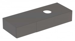 GEBERIT - VariForm Umyvadlová skříňka, 135x51x24 cm, 2 zásuvky a zápachová uzávěrka, lávová (501.178.00.1)