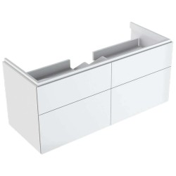 GEBERIT - Xeno 2 Skříňka pod umyvadlo 120 cm s LED svítidlem, 4 zásuvky, lesklá bílá (500.518.01.1)