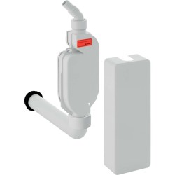 GEBERIT - Zápachová uzávěrka na omítku, s krytem, d 40 mm, alpská bílá (152.768.11.1)