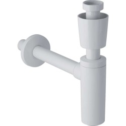 GEBERIT - Zápachová uzávěrka s dělící stěnou pro umyvadlo, vývod vodorovný, d 40 mm, G 1 1/4, alpská bílá (151.035.11.1)