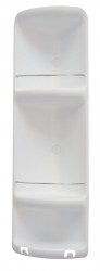 Gedy - CAESAR třípatrová rohová polička do sprchy 226x710x160 ABS plast, bílá (7081)