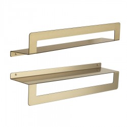 Gedy - CLEO polička s držákem ručníků 500, zlato mat (2019885)