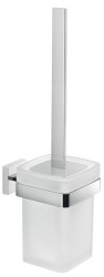 Gedy - ELBA WC štětka závěsná, mléčné sklo, chrom (A033313)