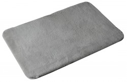Gedy - FUZZY koupelnová předložka, 50x80cm, 100% polyester, protiskluz, šedá (96FY508008)