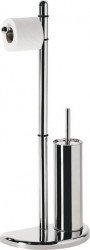 Gedy - HIBISCUS stojan s držákem na toaletní papír a WC štětkou, chrom (HI32)