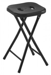 Gedy - Koupelnová stolička, 26x45,5x26cm, černá (CO7614)