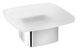 Gedy - LOUNGE mýdlenka na postavení, mléčné sklo, chrom (545113)