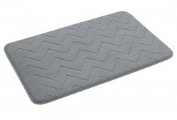Gedy - MOUSSE koupelnová předložka, 50x80cm, 100% polyester, protiskluz, šedá (96MS508008)