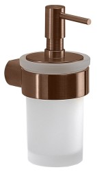 Gedy - PIRENEI dávkovač mýdla 110 ml, mléčné sklo, měď mat (PI8182)