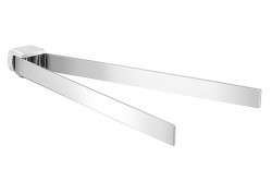 Gedy - PIRENEI dvojitý držák ručníků otočný 350, chrom (PI2313)