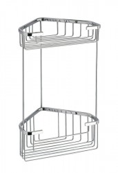 Gedy - SMART dvoupatrová rohová police 175x325x175, chrom (2482)