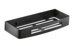 Gedy - SMART polička do sprchy, 300x45x128, černá mat (241714)