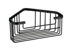 Gedy - SMART rohová polička do sprchy, 200x80x151, černá mat (2483-14)