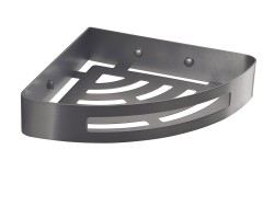 Gedy - SMART rohová polička do sprchy, 210x45x210, gun metal (247981)