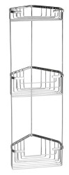 Gedy - SMART trojitá rohová polička 175x590x175, chrom (2484)