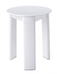 Gedy - TRIO koupelnová stolička, průměr 33x40cm, bílá (2072)