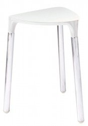 Gedy - YANNIS koupelnová stolička 37x43,5x32,3cm, bílá (217202)