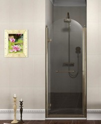 GELCO - ANTIQUE sprchové dveře otočné, 800, levé, ČIRÉ sklo, bronz, světlý odstín (GQ1280LCL)