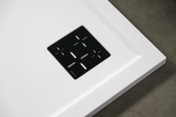 GELCO - Čtvercová krytka sifonu černá, KSM107B (KSM107B)