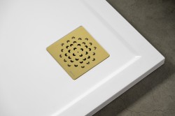 GELCO - Čtvercová krytka sifonu zlatá, KSM104G (KSM104G)