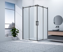 GELCO - DRAGON BLACK obdélníkový sprchový kout 900x1000 čiré sklo, GD4290B-GD4210B (GD4290B-GD4210B)