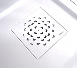 GELCO - SET - Čtvercová krytka sifonu bílá KSM104W + sifon PB90EXN minus (KSM104W-SN90)