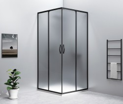 GELCO - SIGMA SIMPLY BLACK Obdélníkový sprchový kout 1000x900 sklo BRICK, GS2410B-GS2490B (GS2410B-GS2490B)