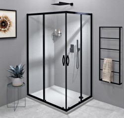 GELCO - SIGMA SIMPLY BLACK Obdélníkový sprchový kout 1100x1000 čiré sklo, GS2111B-GS2110B (GS2111B-GS2110B)