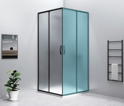 GELCO SIGMA SIMPLY BLACK Sprchové dveře pro rohový vstup 900, sklo Brick, GS2490B (GS2490B)