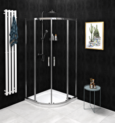 GELCO - SIGMA SIMPLY CHROM Čtvrtkruhový sprchový kout 900x900 čiré sklo, GS5590 (GS5590)