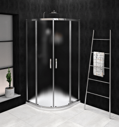 GELCO - SIGMA SIMPLY CHROM Čtvrtkruhový sprchový kout 900x900 sklo BRICK, GS6590 (GS6590)