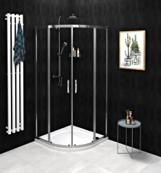 GELCO - SIGMA SIMPLY štvrťkruhová sprchová zástena 900x900, R550, číre sklo (GS5590)