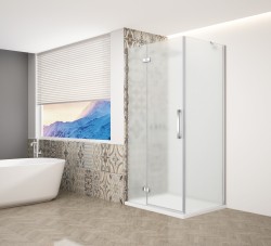 GELCO - TRINITY CHROM obdélníkový kout 900x1200 levý, matné sklo, GT5612-90ML-CH (GT5612-90ML-CH)