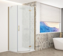 GELCO - TRINITY GOLD čtvrtkruhový kout 900x900  pravý, matné sklo, GT6590MR-G (GT6590MR-G)