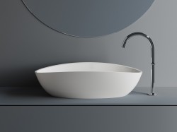 GELCO - Umyvadlo ELIPSIE bílé z litého mramoru GUE600C (GUE600C)