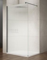 GELCO - VARIO BLACK jednodílná sprchová zástěna k instalaci ke stěně, sklo nordic, 1000  (GX1510-06)