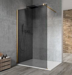 GELCO - VARIO GOLD jednodílná sprchová zástěna k instalaci ke stěně, kouřové sklo, 800  (GX1380GX1016)