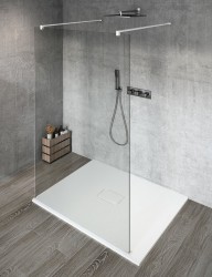 GELCO - VARIO WHITE jednodílná sprchová zástěna do prostoru, čiré sklo, 1000  (GX1210GX2215)
