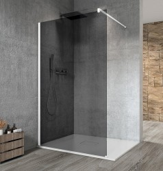 GELCO - VARIO WHITE jednodílná sprchová zástěna k instalaci ke stěně, kouřové sklo, 1000  (GX1310GX1015)