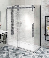 GELCO - VOLCANO BLACK Boční stěna 800, čiré sklo, GV3480 (GV3480)